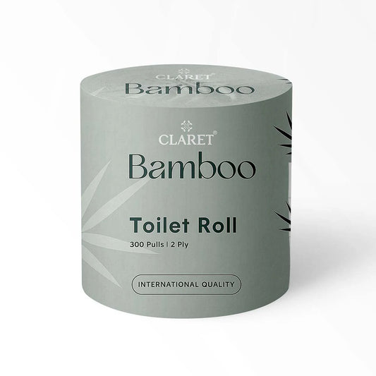 Claret Bamboo Single Toilet Roll 2 Ply 300 Pulls