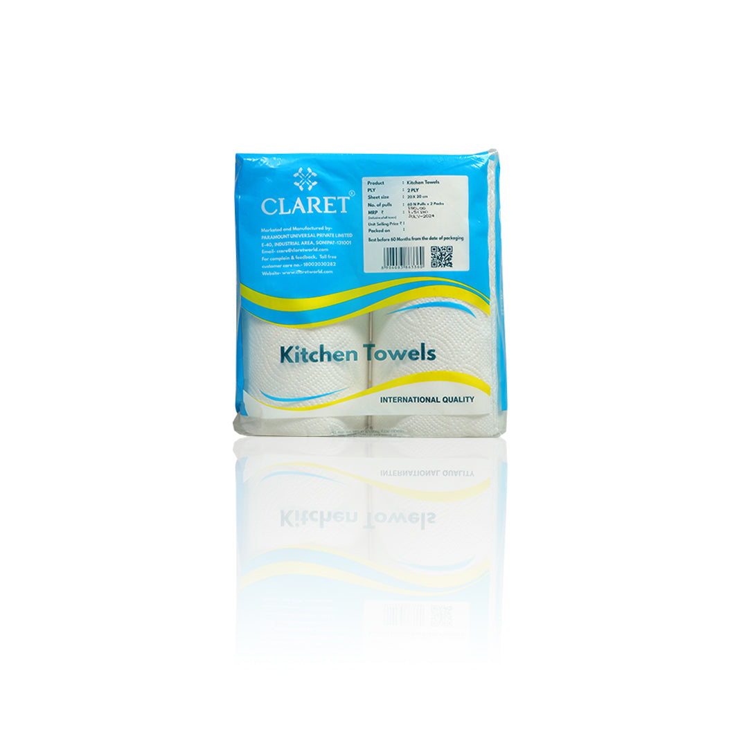 Claret Kitchen Towel Roll - 60 Pulls Per Roll
