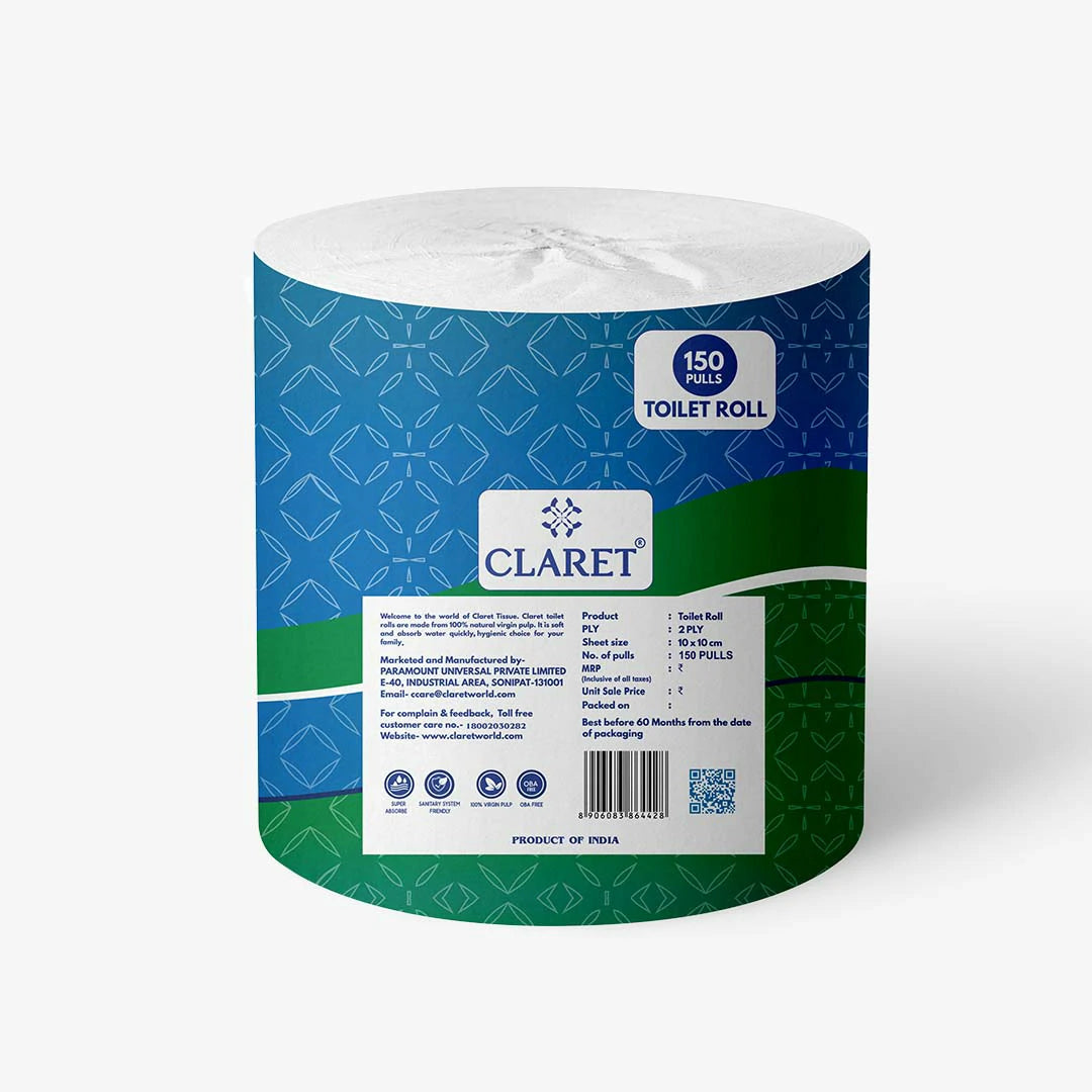 Claret Toilet Roll 2 Ply 150 Pulls