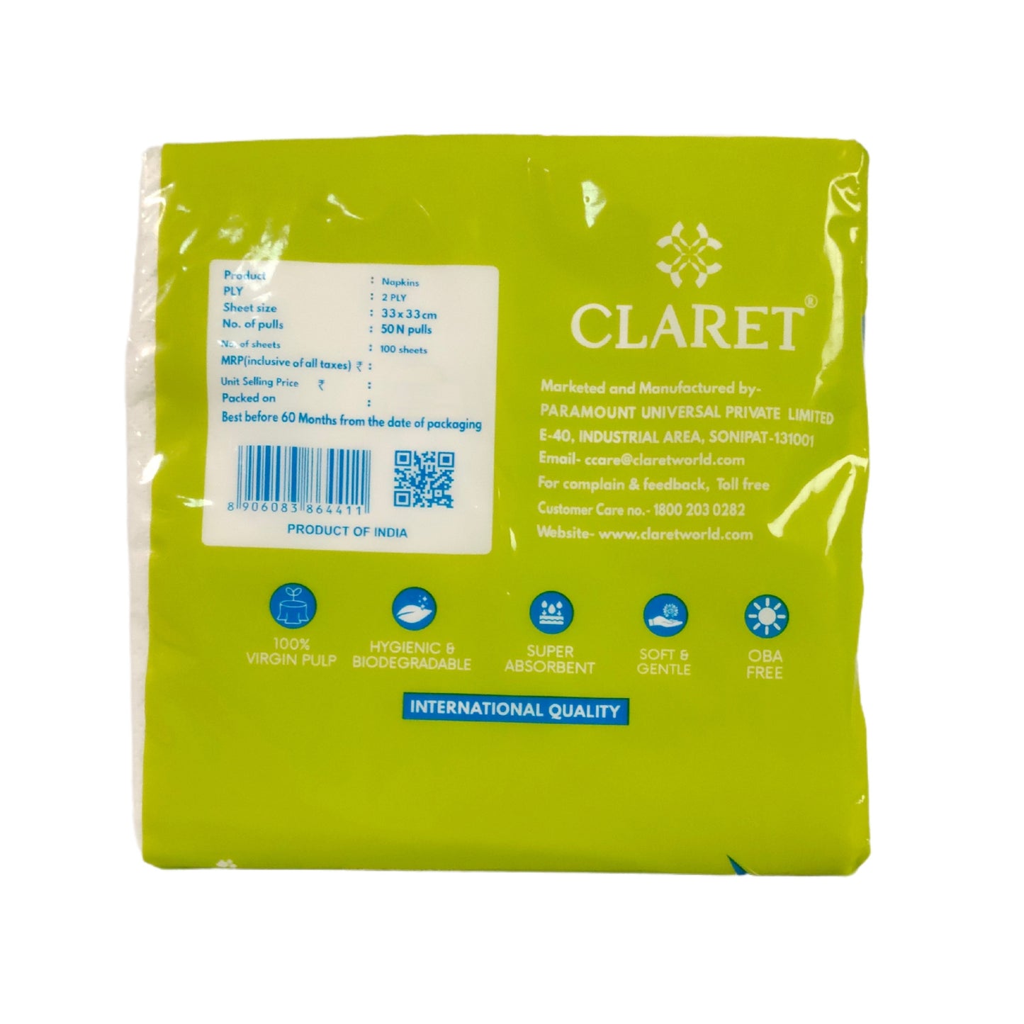 Claret 2 Ply Napkins - 50 Pulls