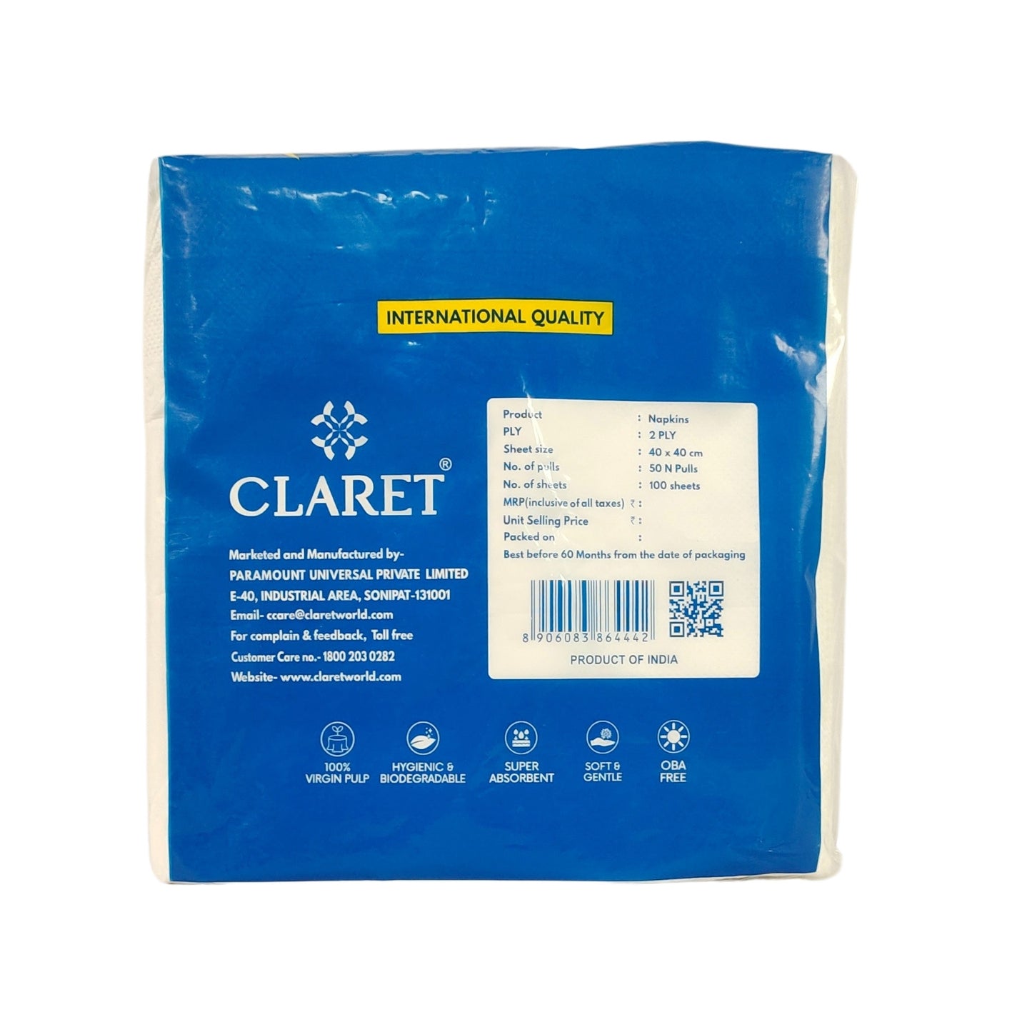 Claret 2 Ply Napkins - 50 Pulls