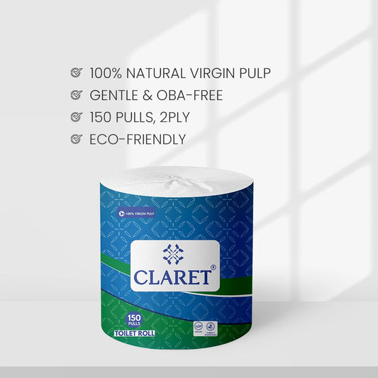 Claret Toilet Roll 2 Ply 150 Pulls