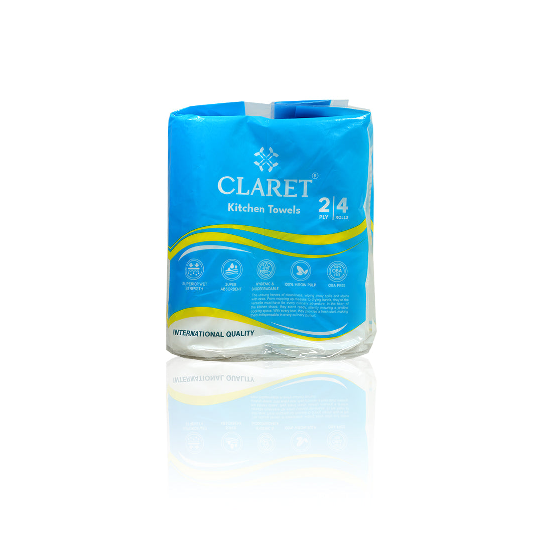 Claret Kitchen Towel Roll - 60 Pulls Per Roll