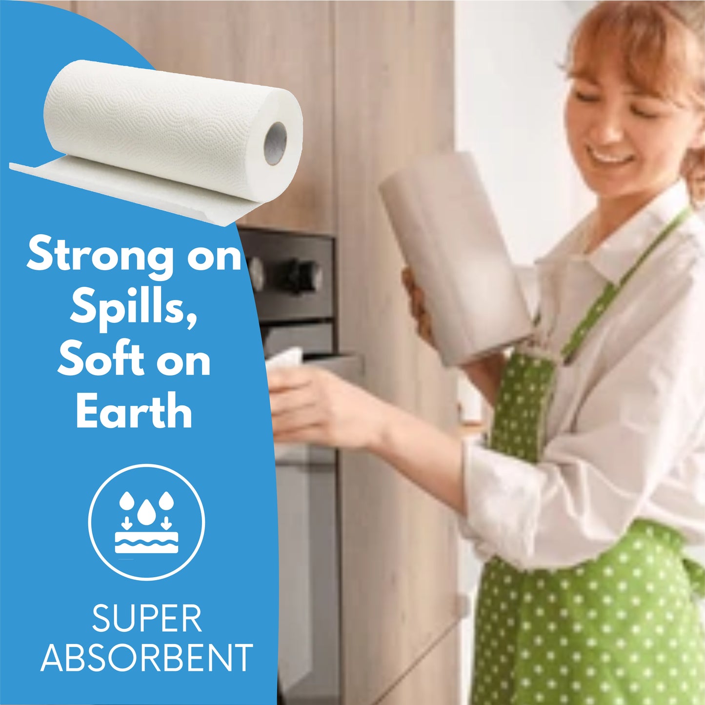 Claret Kitchen Towel 2 in 1 Combo 2 Ply 60 Pulls