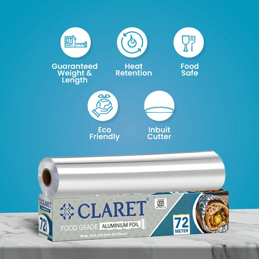 Claret Aluminium Foil Roll 72 Meter