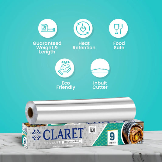 Claret Aluminium Foil Roll 9 Meter