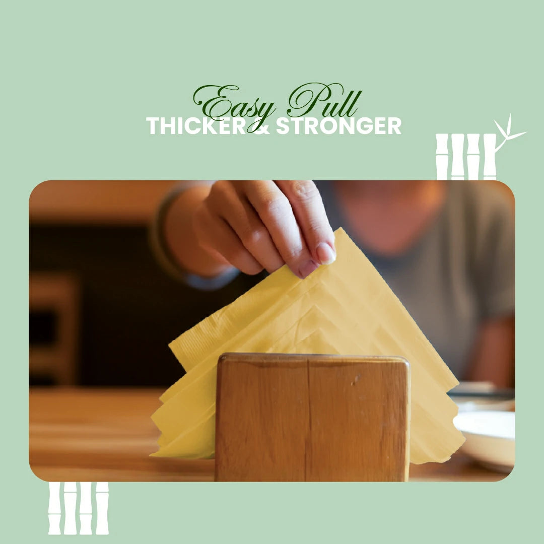 Claret Bamboo Napkin Single 1 Ply 100 Pulls - 30 x 30cm