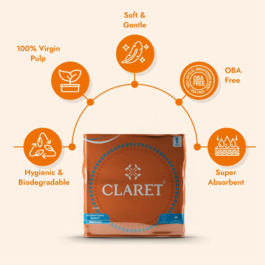 Claret Soft Napkin 1 Ply 70 Pulls - 27 x 30cm