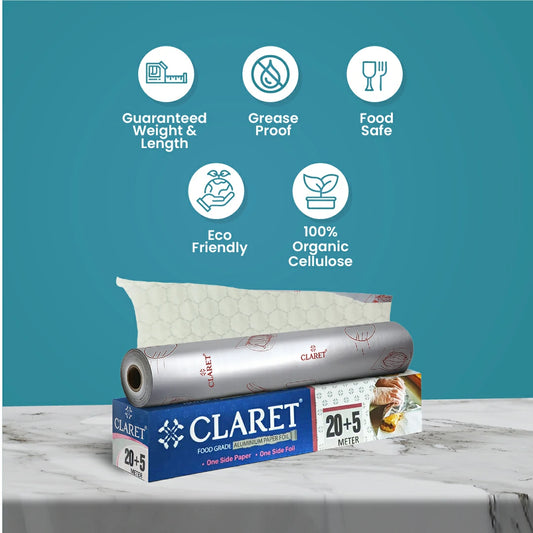 Claret 2-in-1 Paper & Aluminium Foil (20+5 Meter)