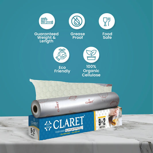 Claret 2-in-1 Paper & Aluminium Foil (9+2 Meter)
