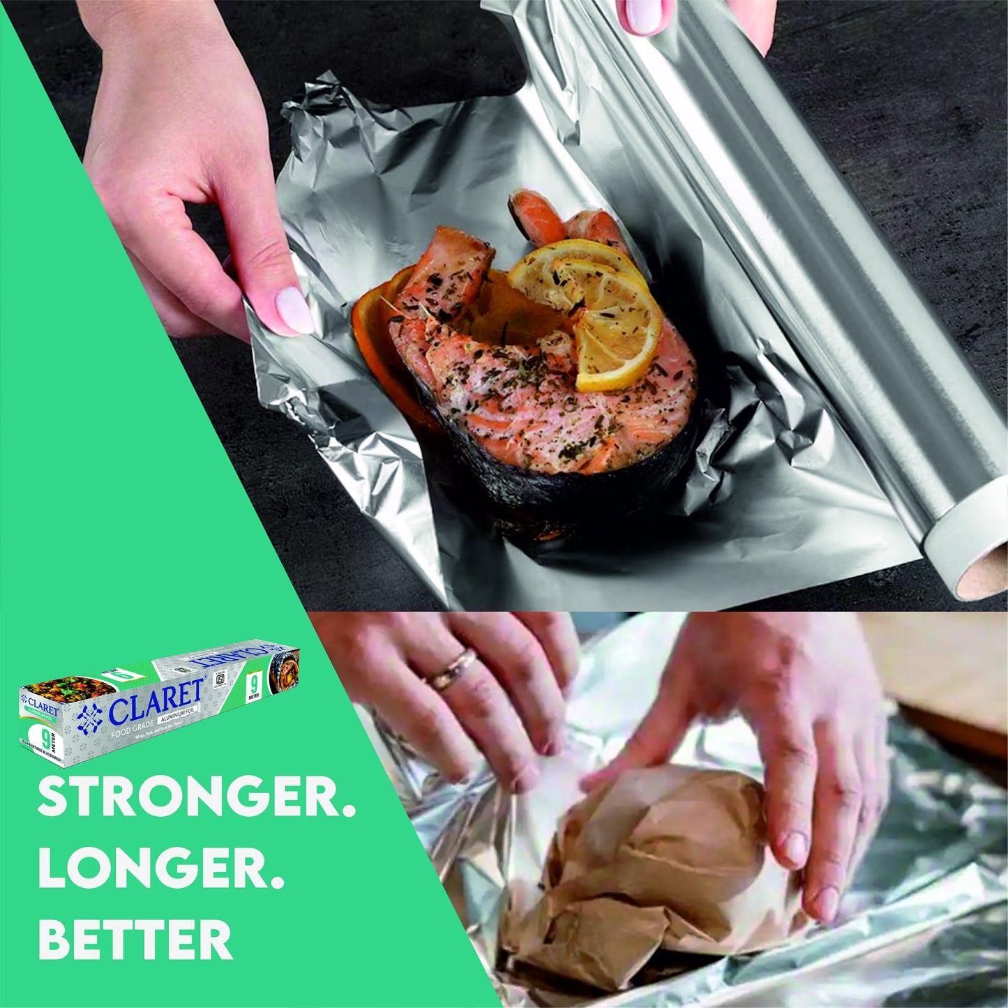 Claret Aluminium Foil Roll 9 Meter