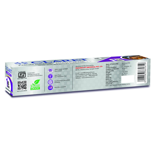 Claret Aluminium Foil Roll 1 Kg. Gross