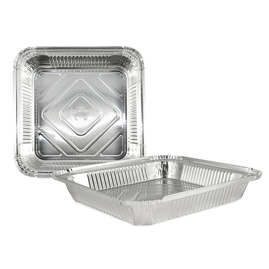 Claret Aluminium Food Container 9x9 Shallow | 1500 ml