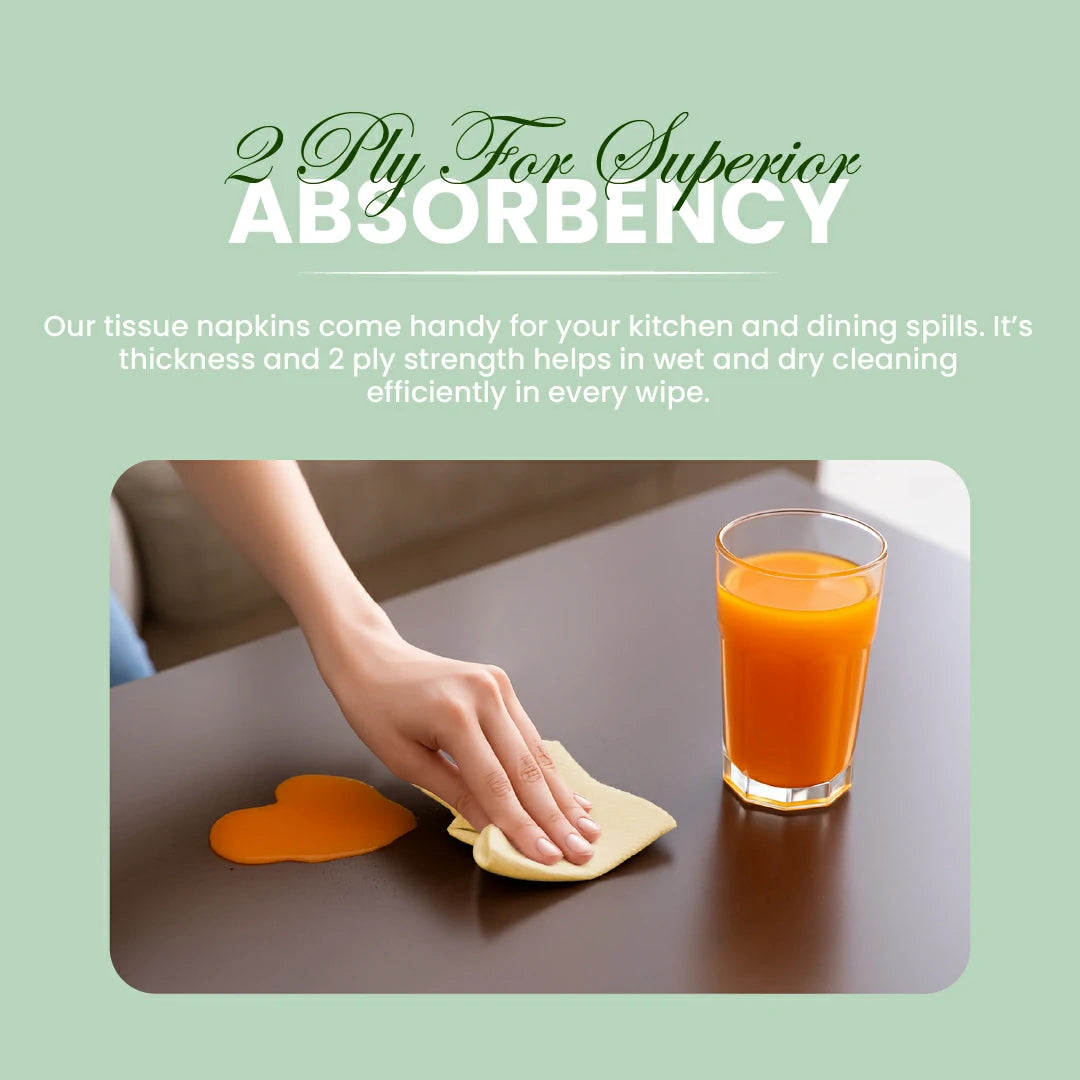 Claret Bamboo Napkin Single 2 Ply 50 Pulls - 30 x 30cm