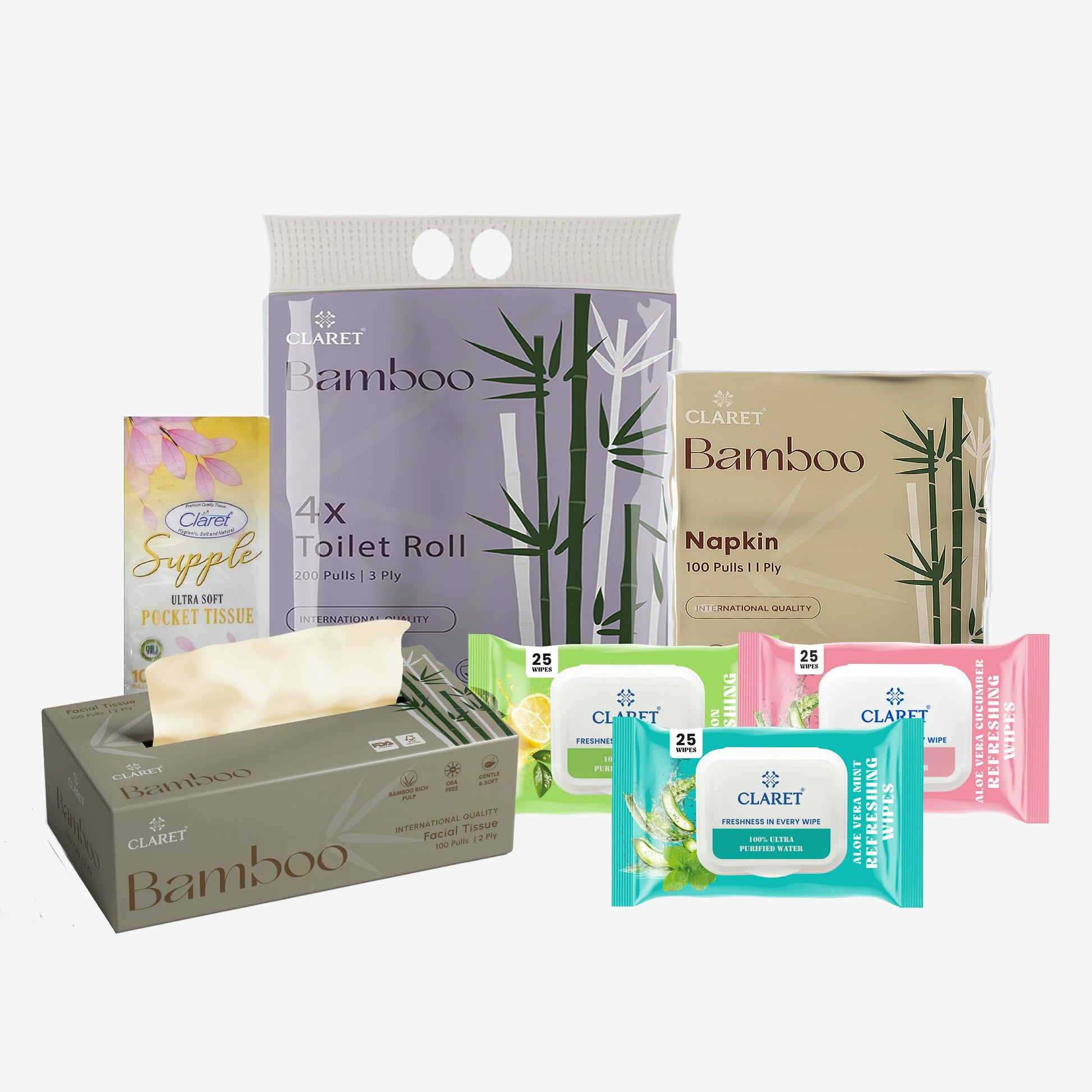 Claret Complete Personal Cleaning & Comfort Pack - 5 Items