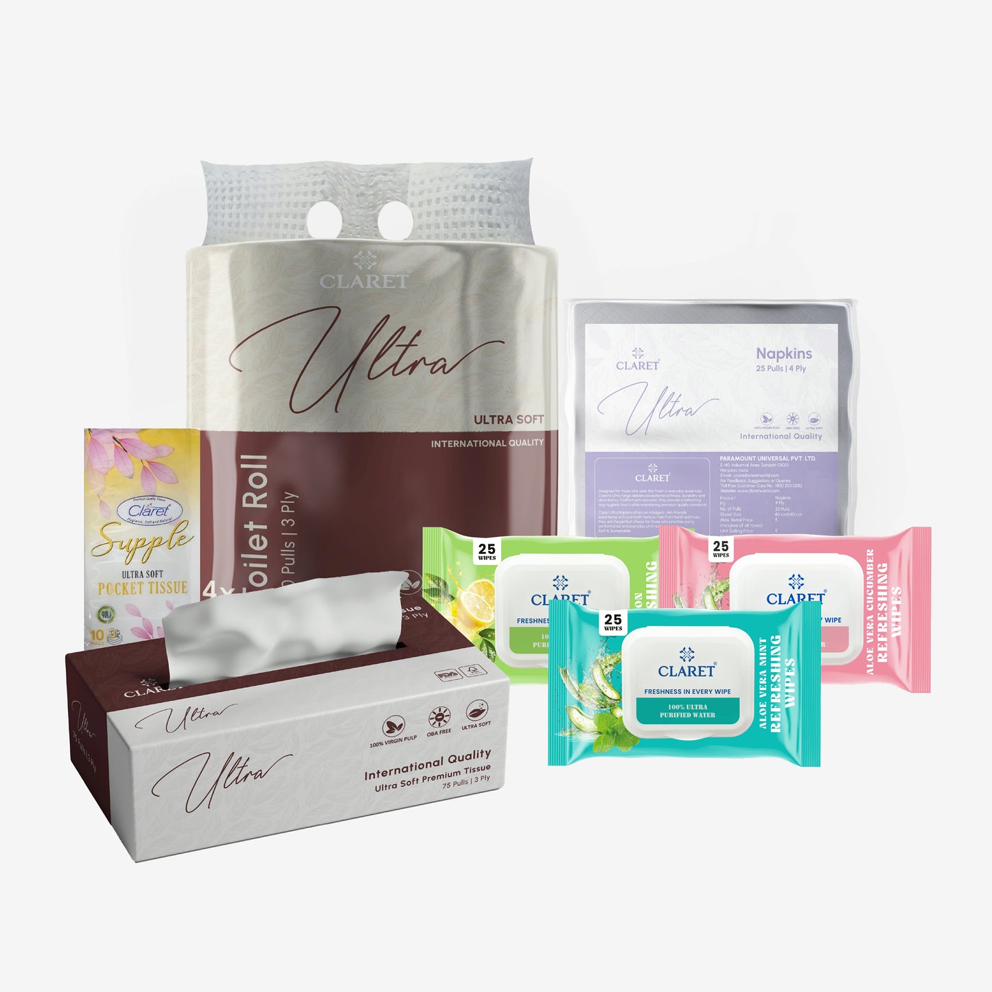 Claret Daily Use Hygiene Care Bundle (Set of 5)