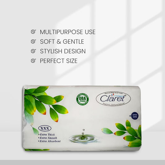 Claret Facial Tissue Soft 2 Ply 100 Pulls