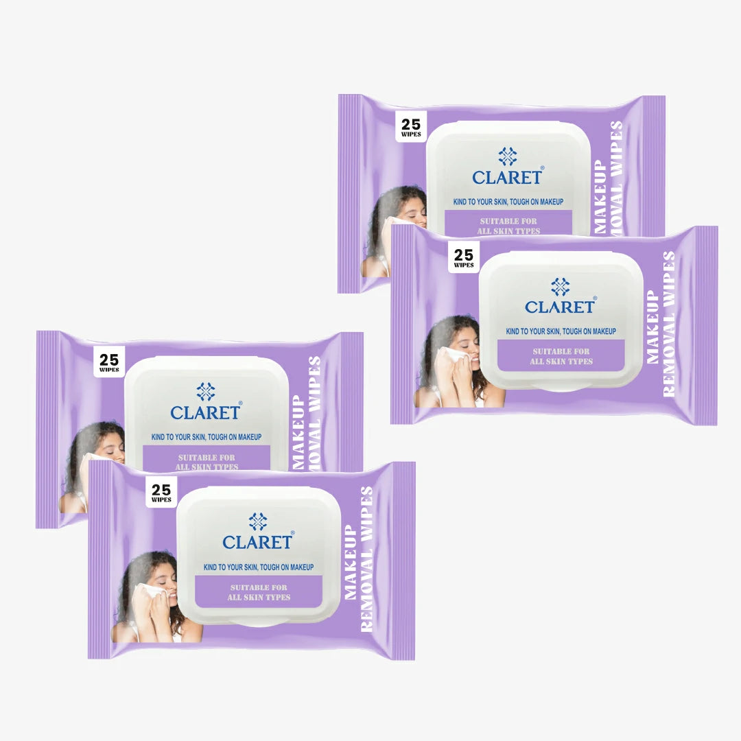 Claret Gentle Makeup Removal Wet Wipes | 25 Wipes
