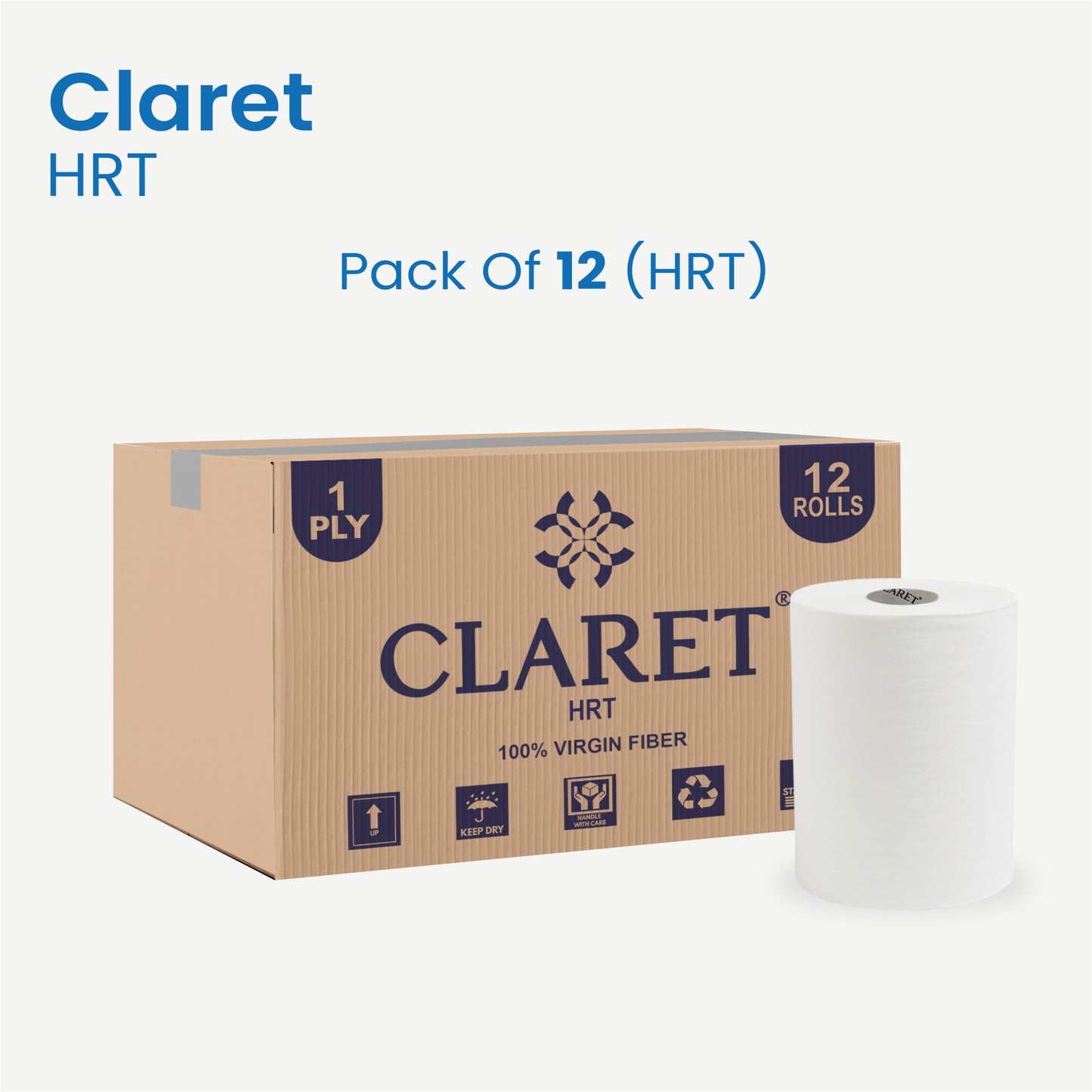 Claret Hard Roll Towel (HRT) 1 Ply 125 Meter