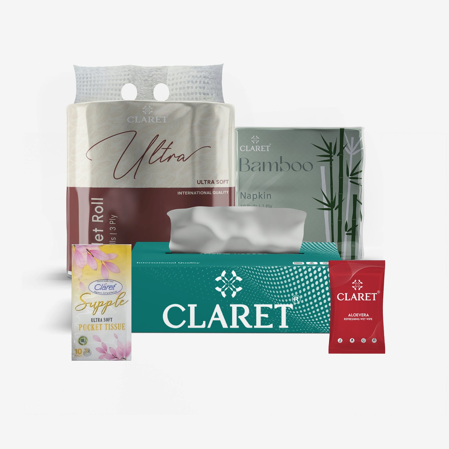 Claret Home & Travel Hygiene Combo - Value Pack of 5