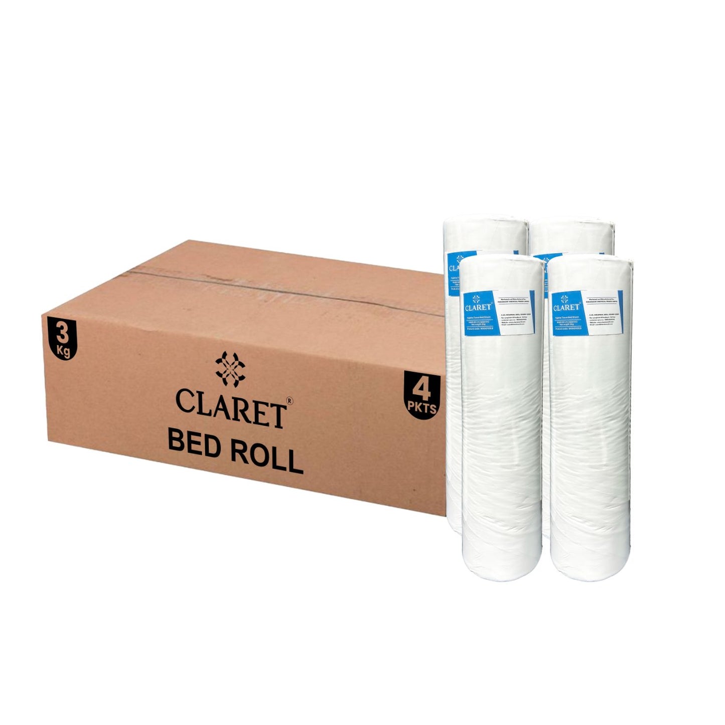 Claret Hygiene Tissue Bed Sheet Roll | 60cm