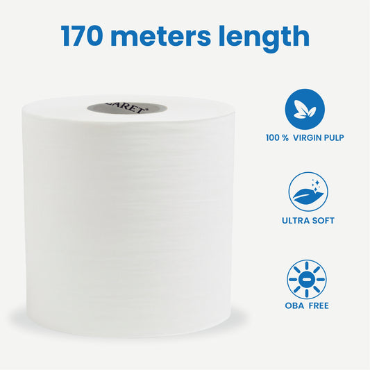 Claret Kitchen Hard Roll Towel (HRT) 1 Ply 170 Meter