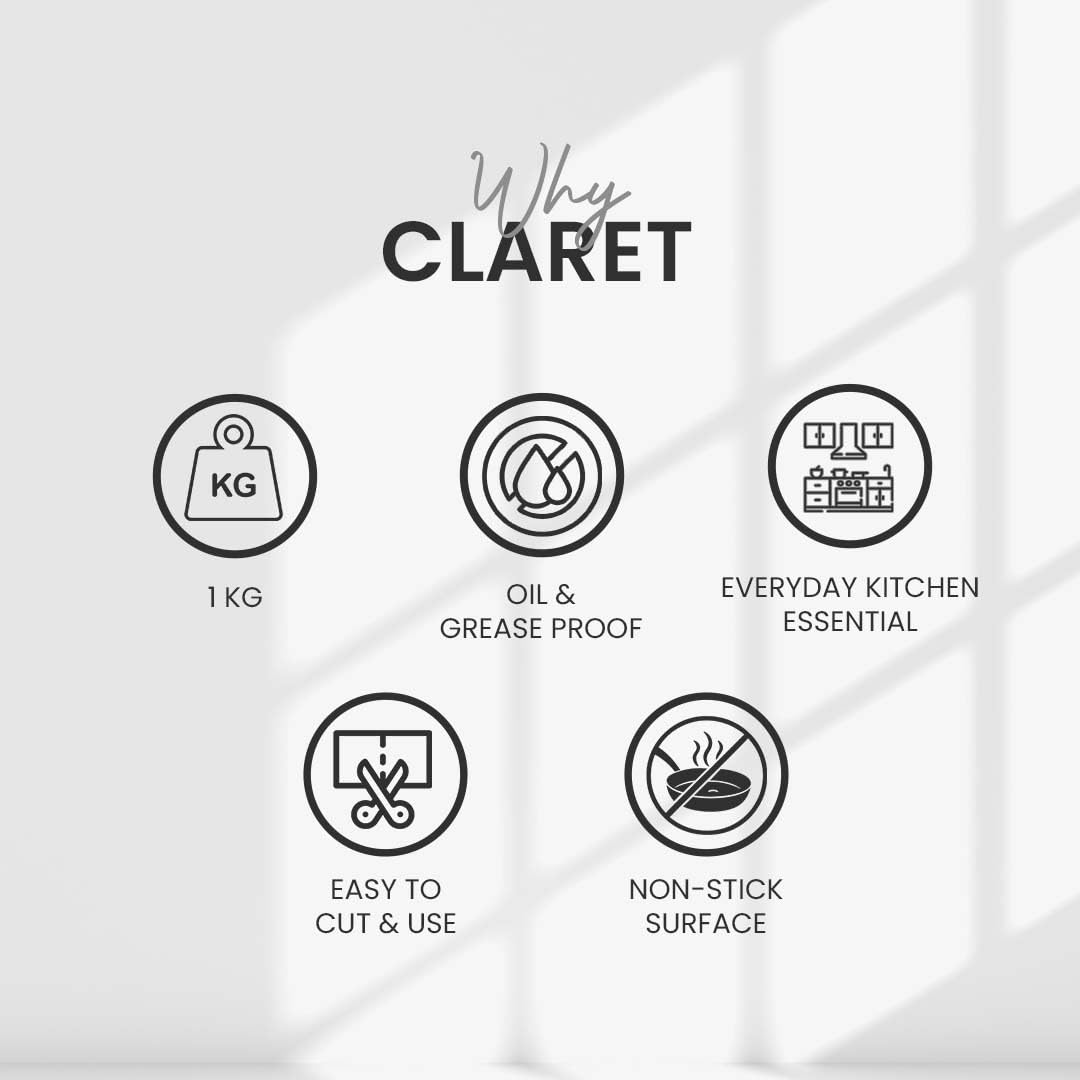 Claret Paper Foil Roll 1 Kg Net
