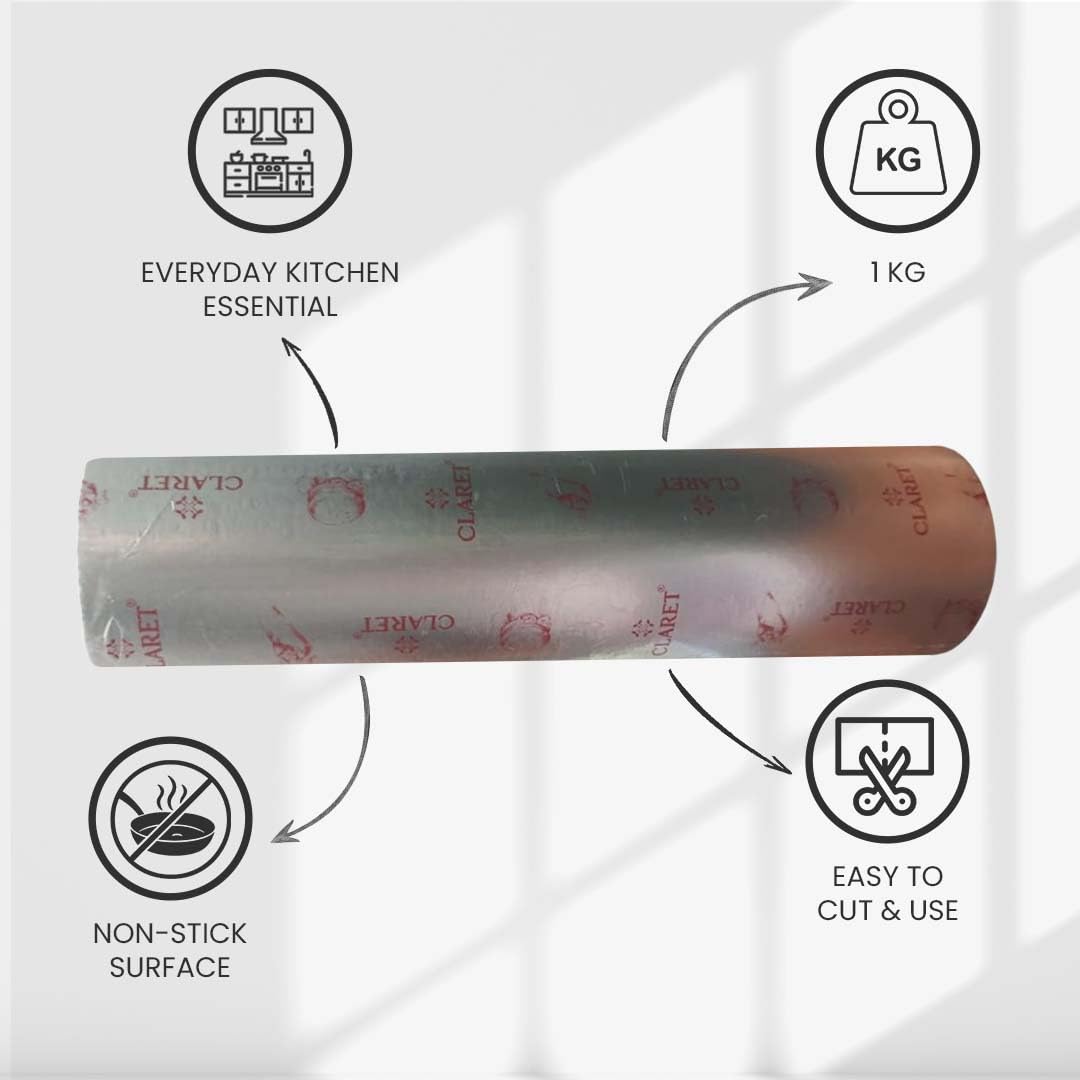 Claret Paper Foil Roll 1 Kg Net