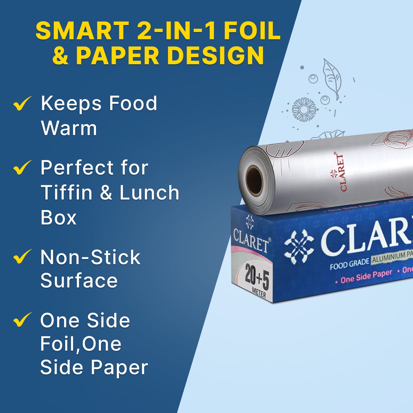 Claret Paper Foil Roll 20+5 Meter