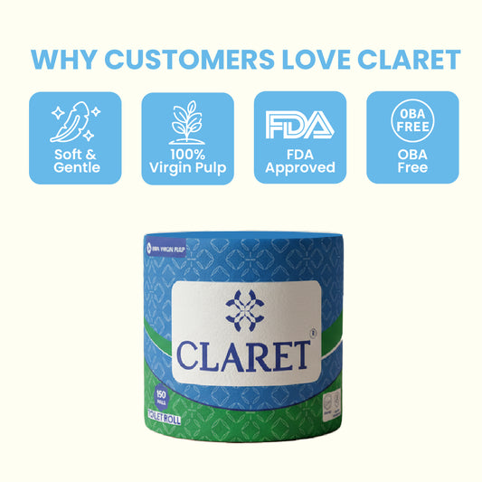 Claret Toilet Roll 2 Ply 150 Pulls