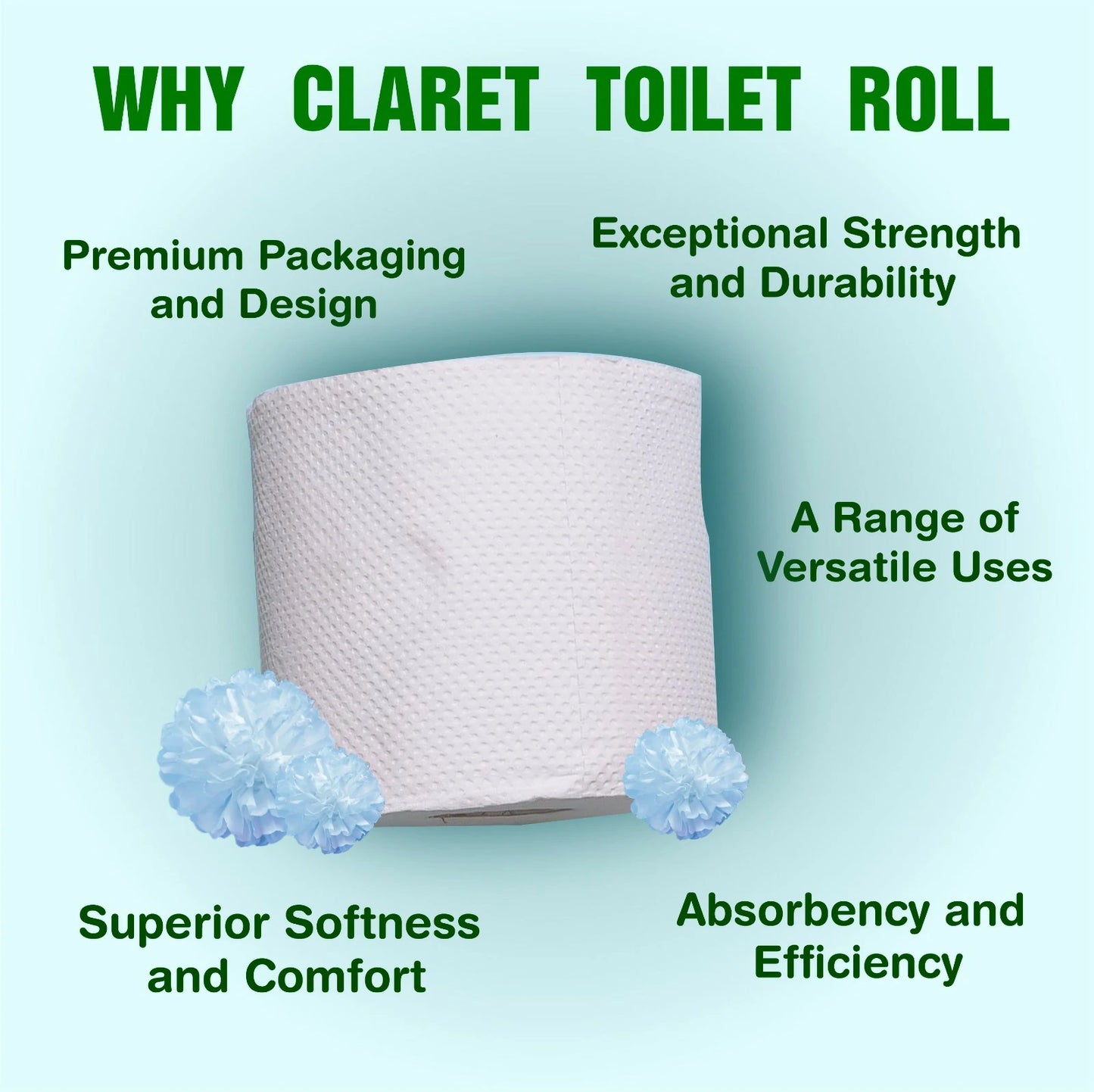 Claret Toilet Rolls 10 in 1 Combo 2 Ply 180 Pulls