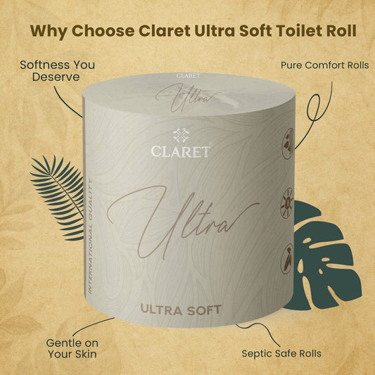 Claret Ultra Single Toilet Roll 3 Ply 300 Pulls