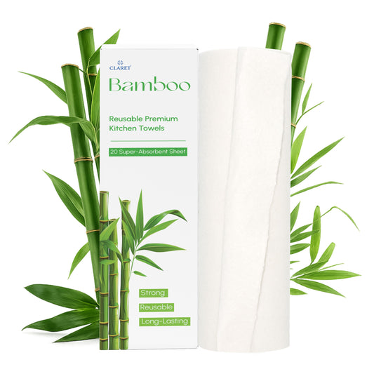 Claret Bamboo Reusable Premium Kitchen Towel 1 Ply 20 Pulls