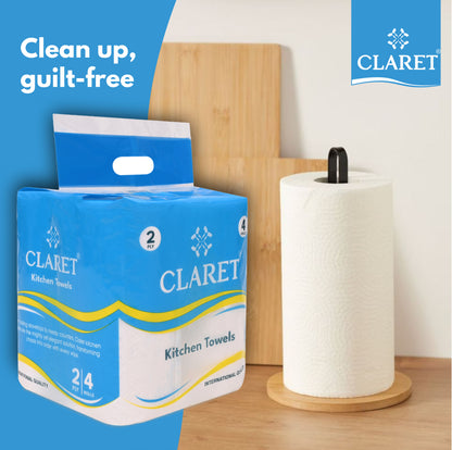 Claret Kitchen Towel Roll - 60 Pulls Per Roll