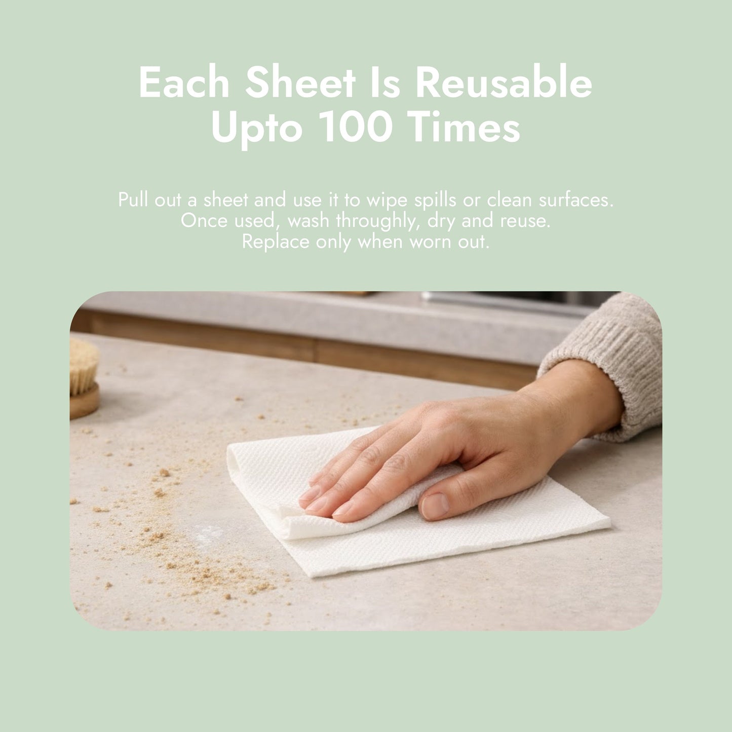 Claret Bamboo Reusable Premium Kitchen Towel 1 Ply 20 Pulls