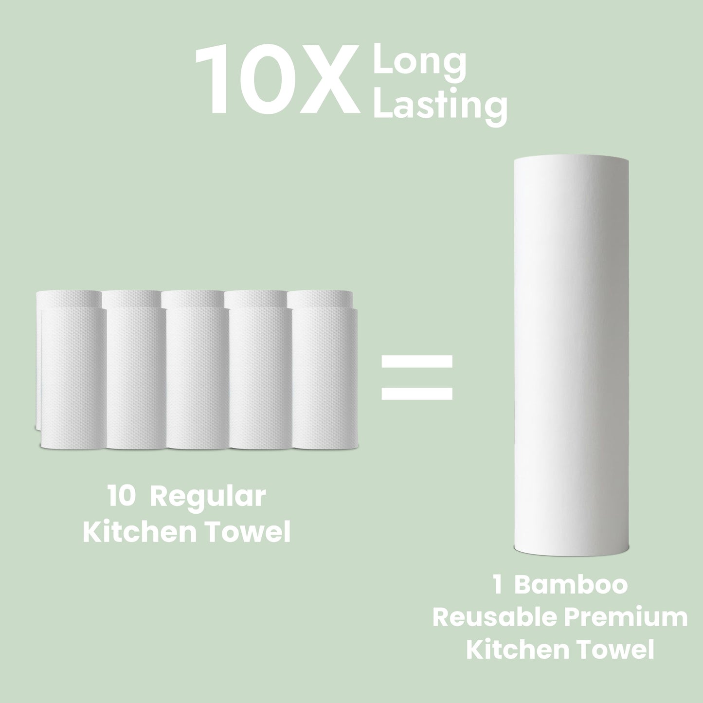 Claret Bamboo Reusable Premium Kitchen Towel 1 Ply 20 Pulls