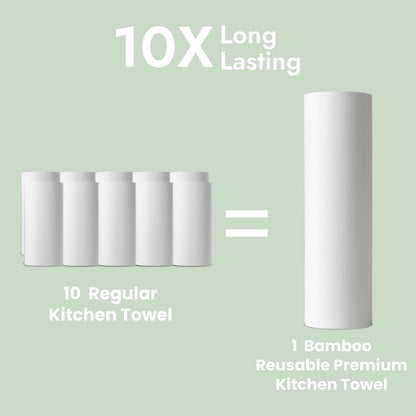 Claret Bamboo Reusable Premium Kitchen Towel 1 Ply 20 Pulls