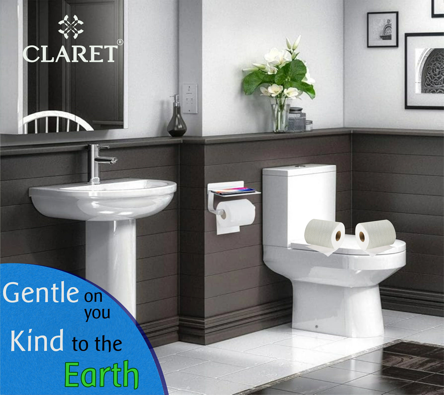 Claret Toilet Rolls 4 in 1 Combo 2 Ply 300 Pulls