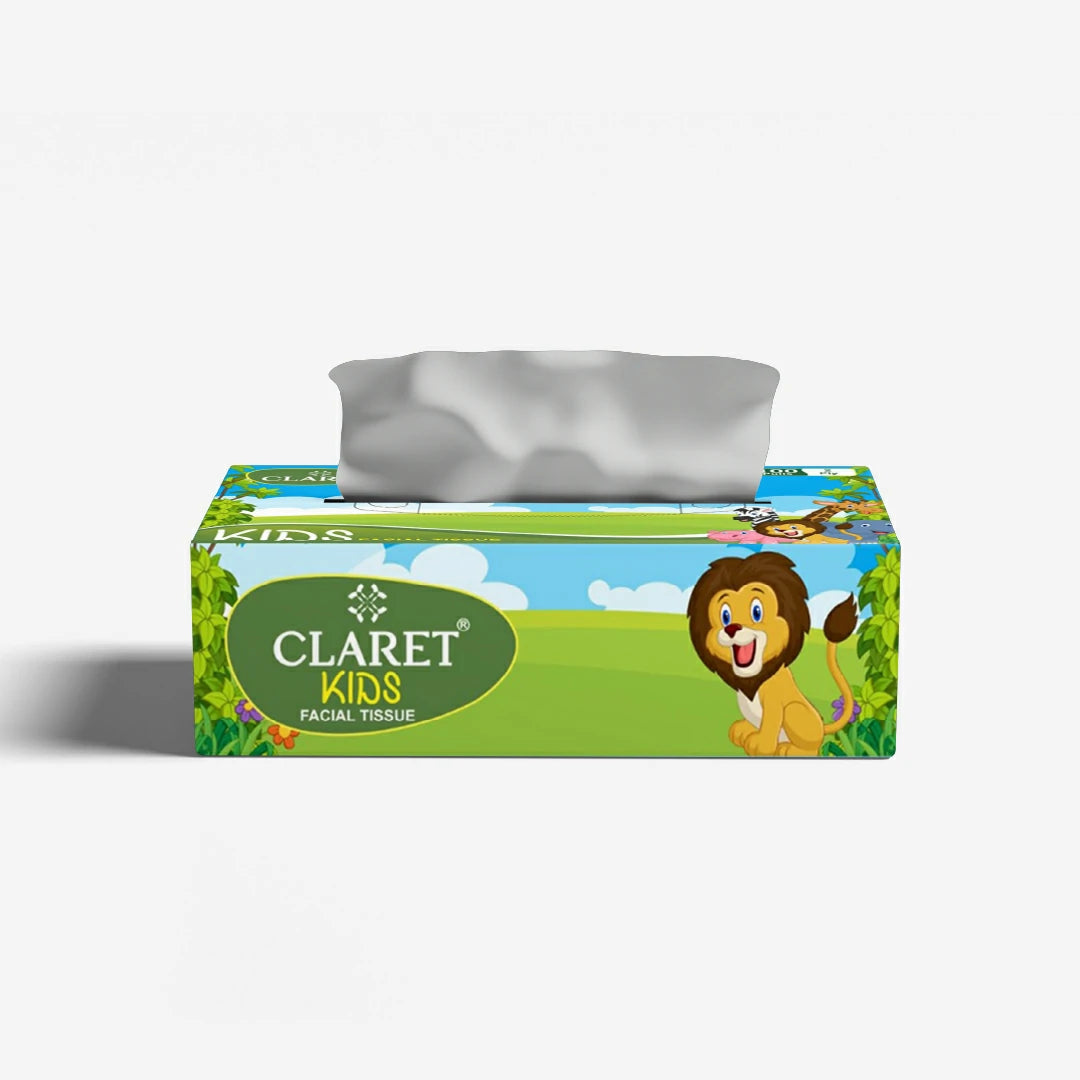 Claret 4 in 1 Facial Tissue for Kids 2 Ply 100 Pulls