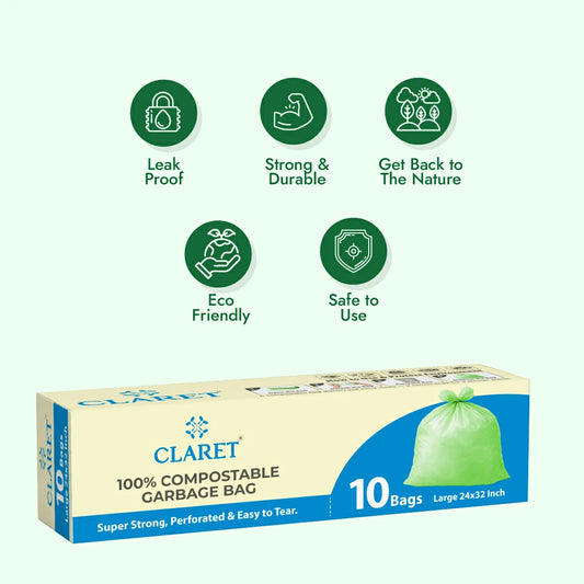 Claret Compostable Garbage Bags | Large | 24 x 32 Inch