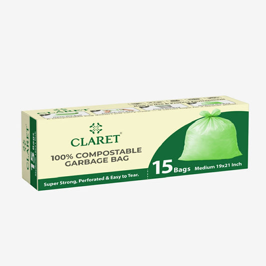 Claret Compostable Garbage Bags | Medium | 19 x 21 Inch