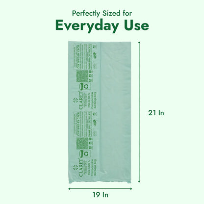 Claret Compostable Garbage Bags | Medium | 19 x 21 Inch