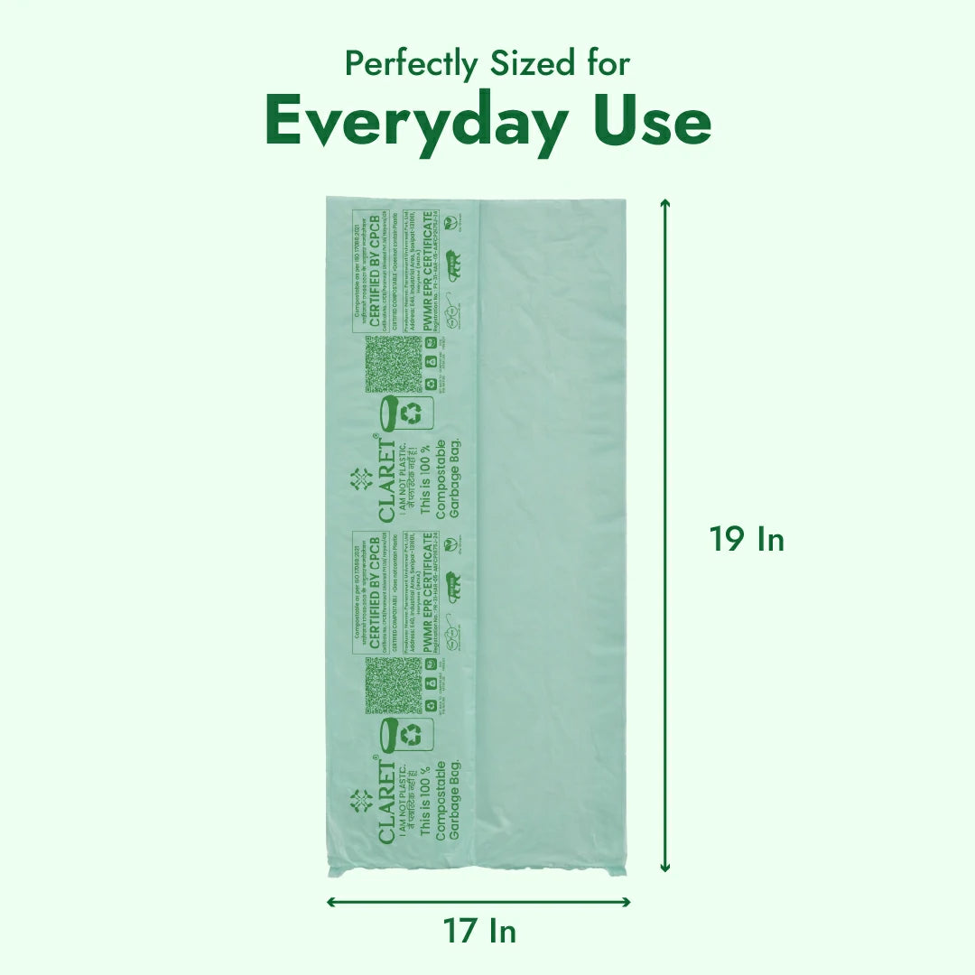 Claret Compostable Garbage Bags | Small | 17 x 19 Inch