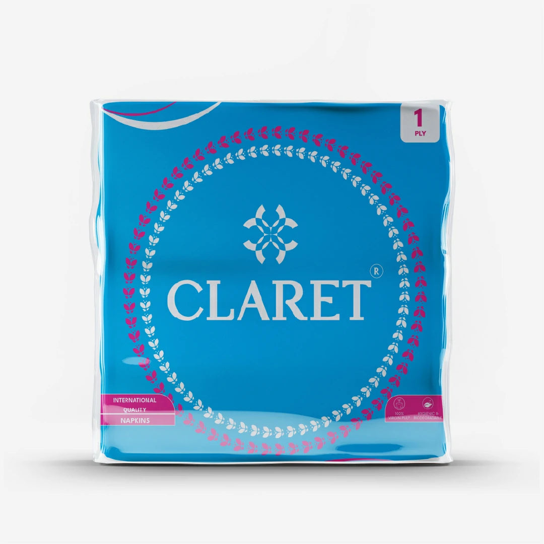 Claret Soft Napkin 1 Ply 80 Pulls - 27 x 30cm