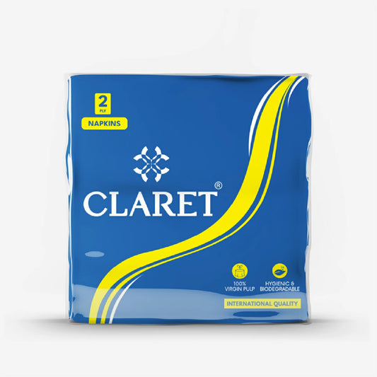 Claret Soft Napkin Plain 2 Ply 50 Pulls - 40 x 40cm