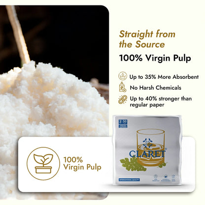 Claret Soft Napkin Printed 2 Ply 50 Pulls - 40 x 40cm