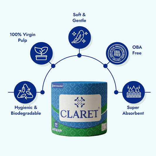 Claret Toilet Roll 2 Ply 150 Pulls