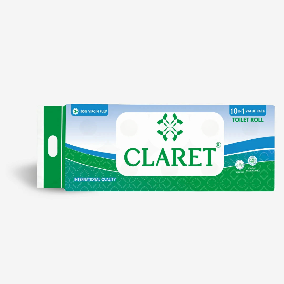 Claret Toilet Rolls 10 in 1 Combo 2 Ply 180 Pulls