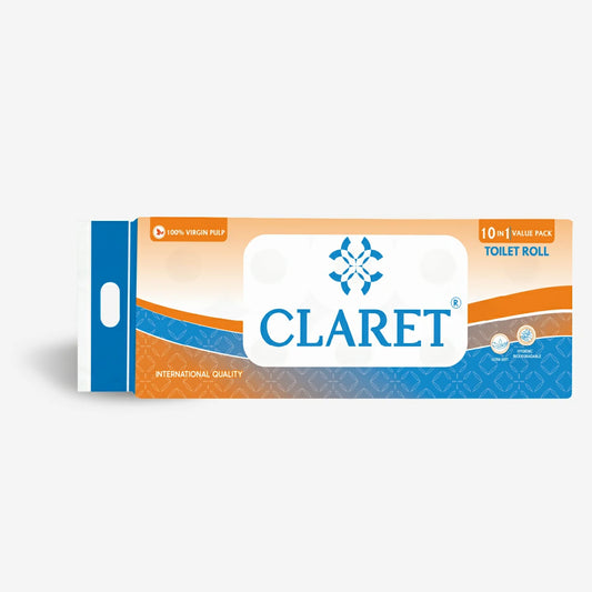 Claret Toilet Rolls 10 in 1 Combo 2 Ply 200 Pulls