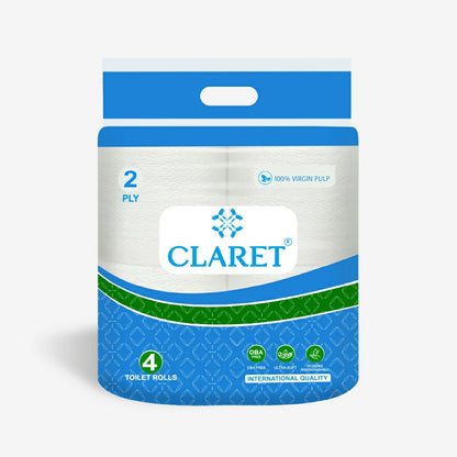 Claret Toilet Rolls 4 in 1 Combo 2 Ply 300 Pulls